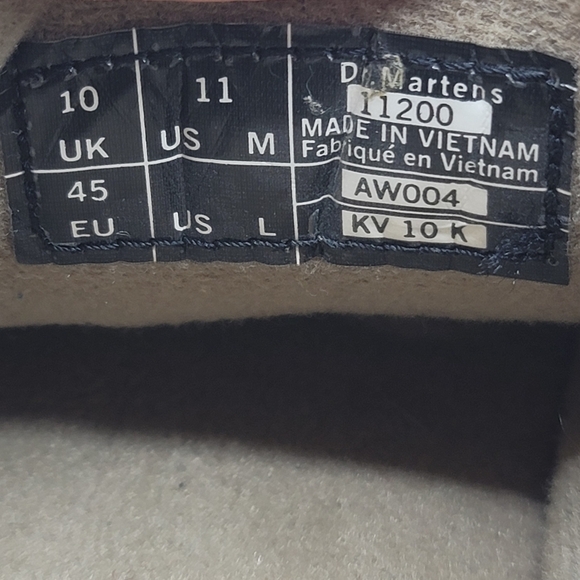 Dr. Martens 11200 brown pebbled leather lace-up oxford shoes, Mens 11 - Picture 9 of 14